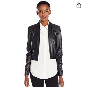 LAST CHANCE Calvin Klein Faux Leather Jacket